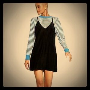 Wild Fable™ Women's Black Striped Velvet Strappy